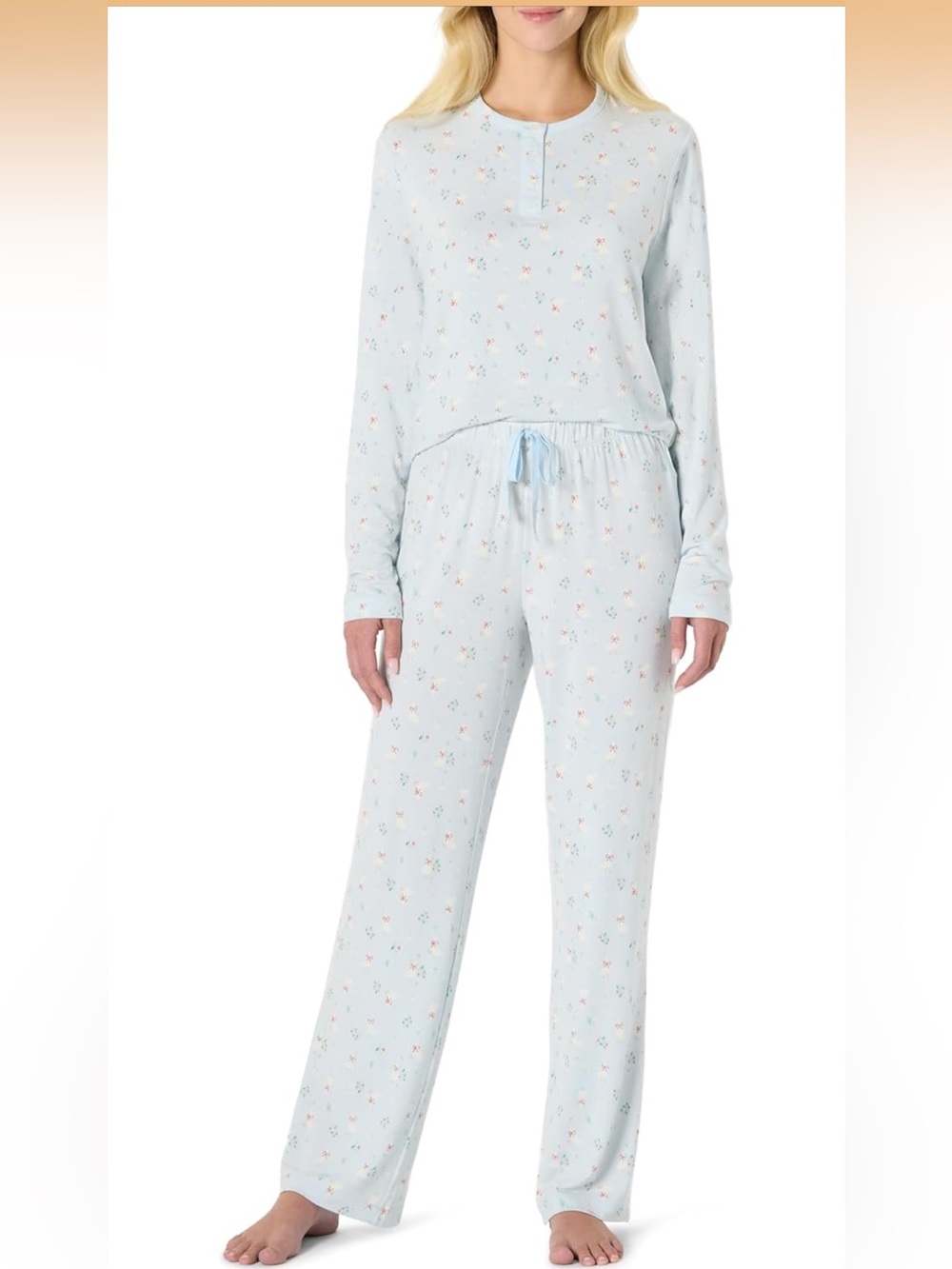 Sofia Richie Grainge x Amazon modal henley pajamas set goose silly long sleeve